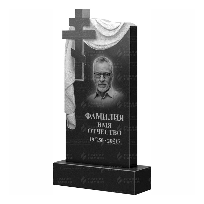 Памятники из гранита с крестом в Тихорецке | Гранитный памятник ФГ-085