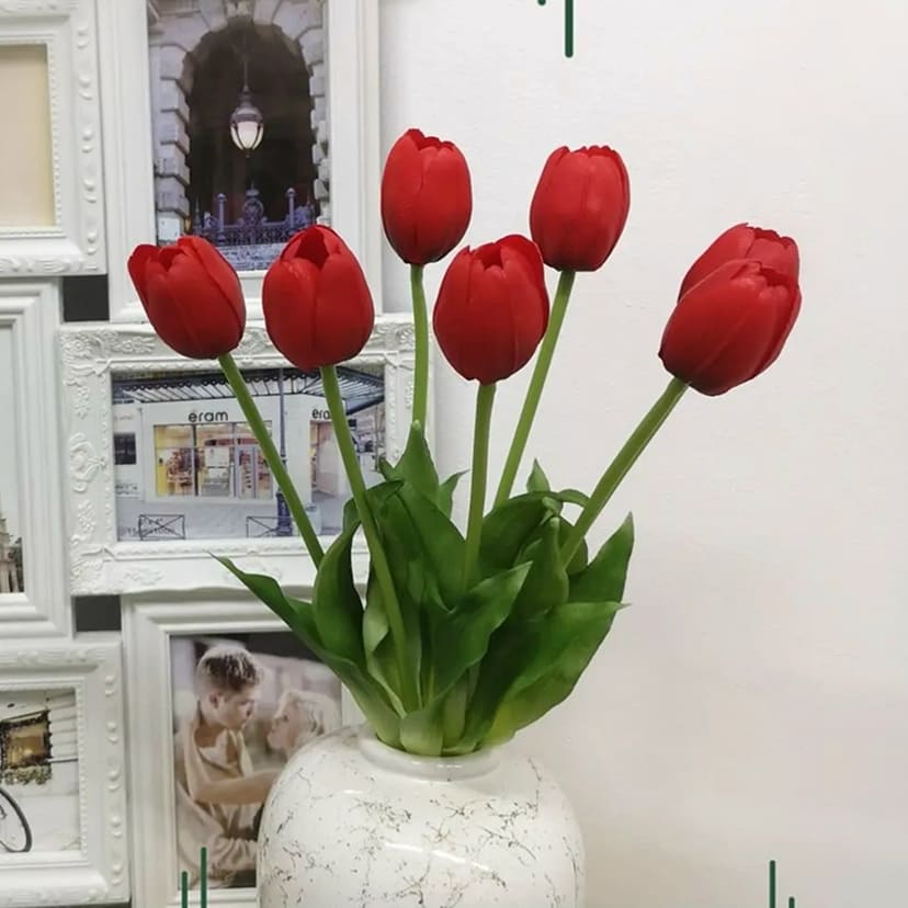Искусственные цветы в Тихорецке | Цветы искусственные «Тюльпаны», красные, букет