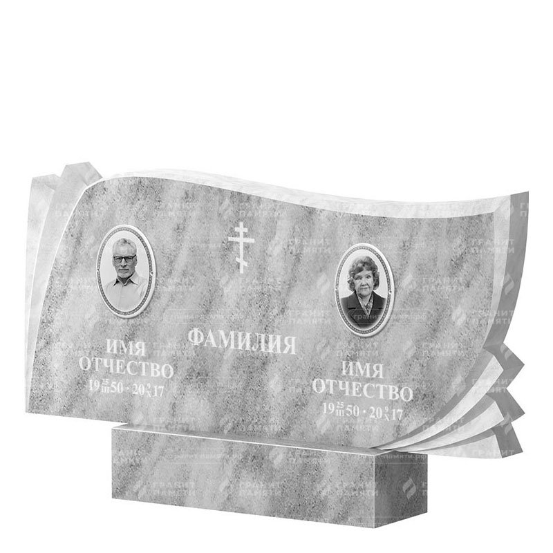 Памятники из мрамора в Тихорецке | Двойной мраморный памятник ФМ-265