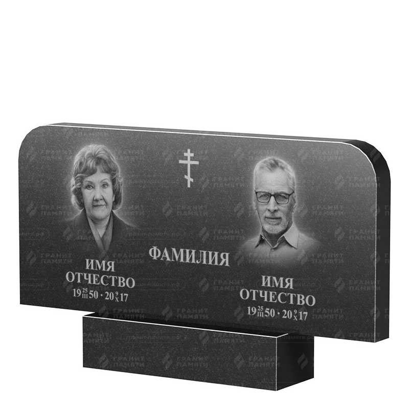 Памятники из гранита двойные в Тихорецке | Двойной гранитный памятник ФГ-254