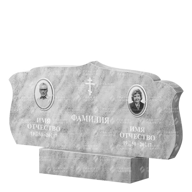 Памятники из мрамора в Тихорецке | Двойной мраморный памятник ФМ-130