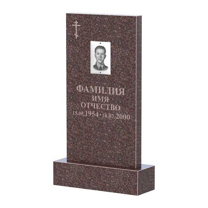 Памятники из цветного гранита в Тихорецке | Памятник из гранита Карел Brown прямой
