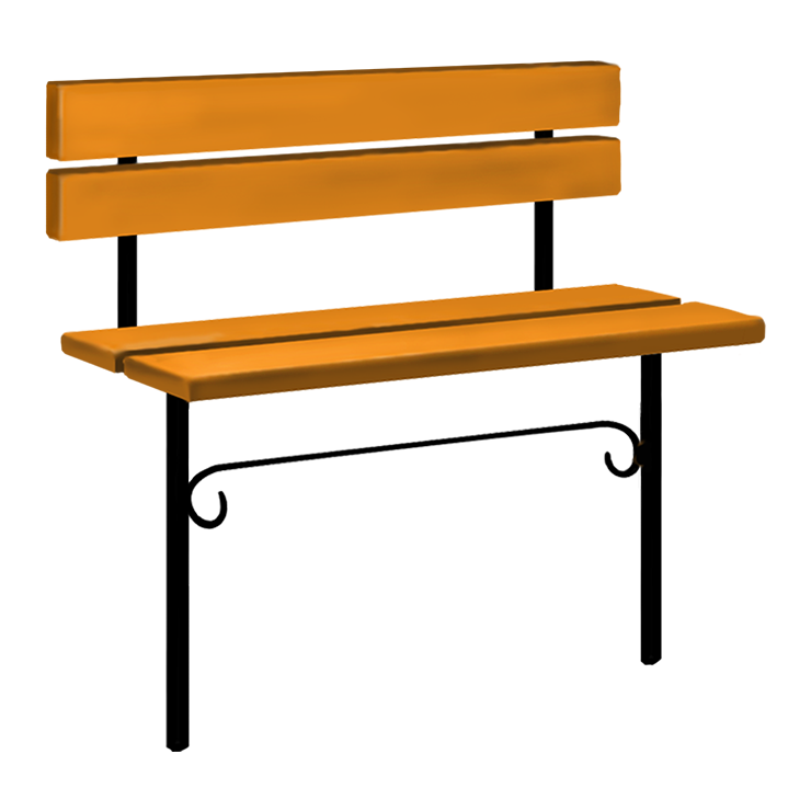 Металлические оградки, столы, скамейки в Тихорецке | Скамейка №4 со спинкой