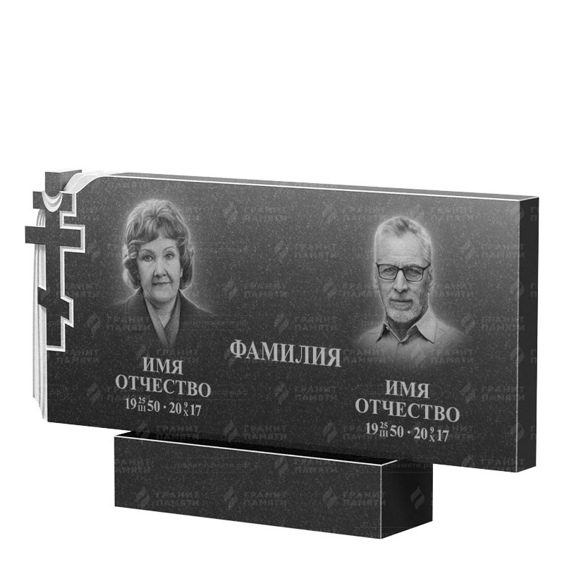 Памятники из гранита двойные в Тихорецке | Двойной гранитный памятник ФГ-139