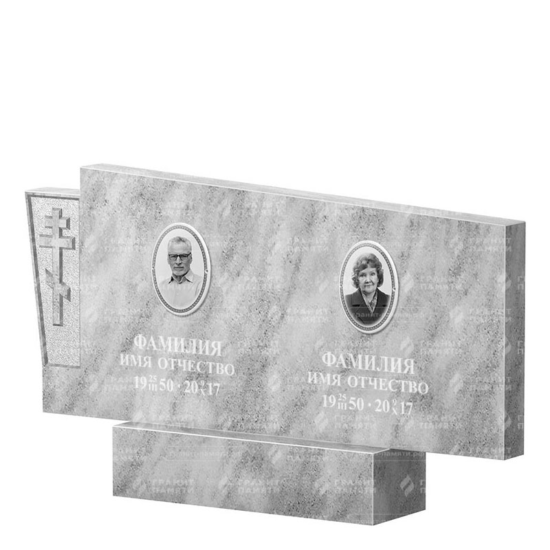 Памятники из мрамора в Тихорецке | Двойной мраморный памятник ФМ-137