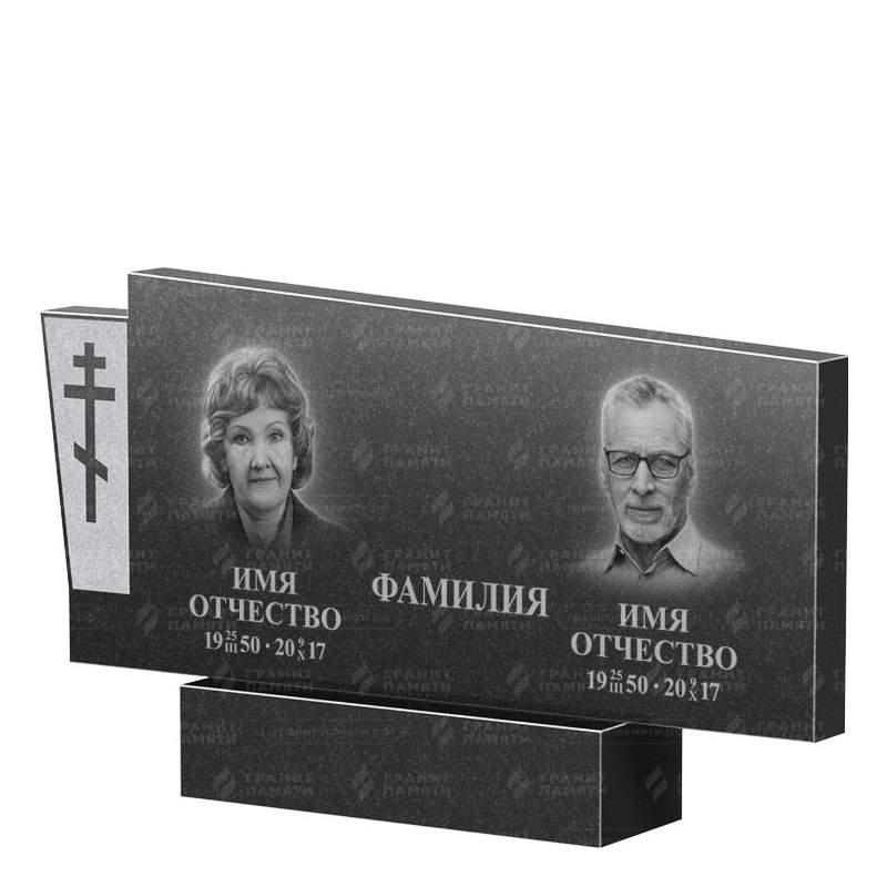 Памятники из гранита двойные в Тихорецке | Двойной гранитный памятник ФГ-137