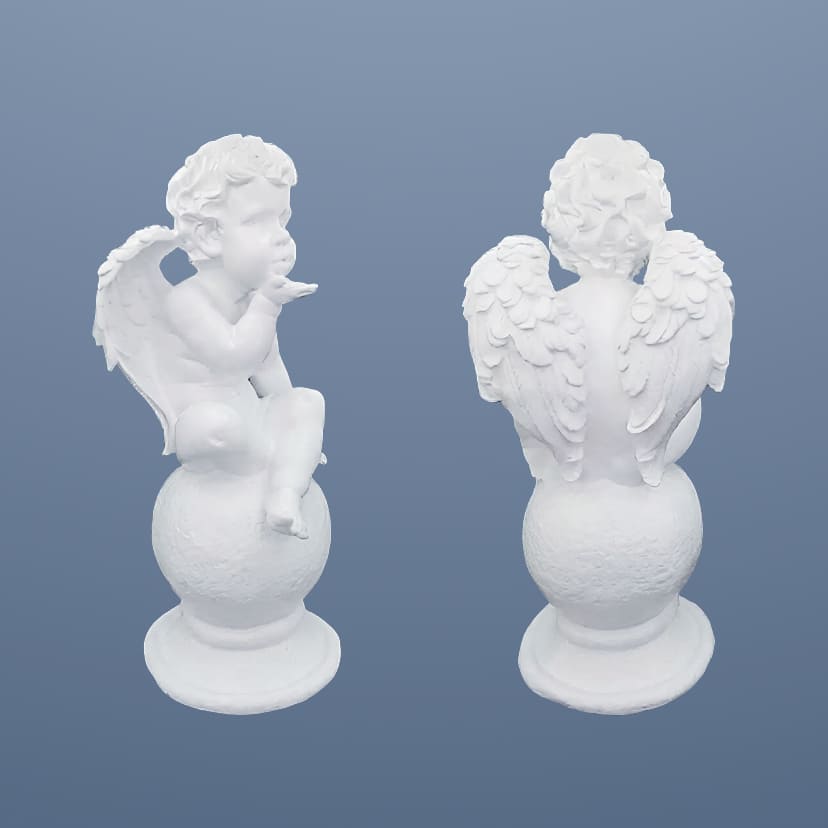 Скульптуры из искусственного мрамора в Тихорецке | Скульптура ангел на шаре №2