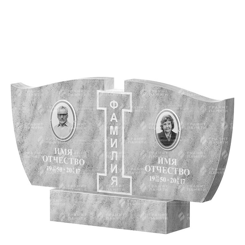 Памятники из мрамора в Тихорецке | Двойной мраморный памятник ФМ-138