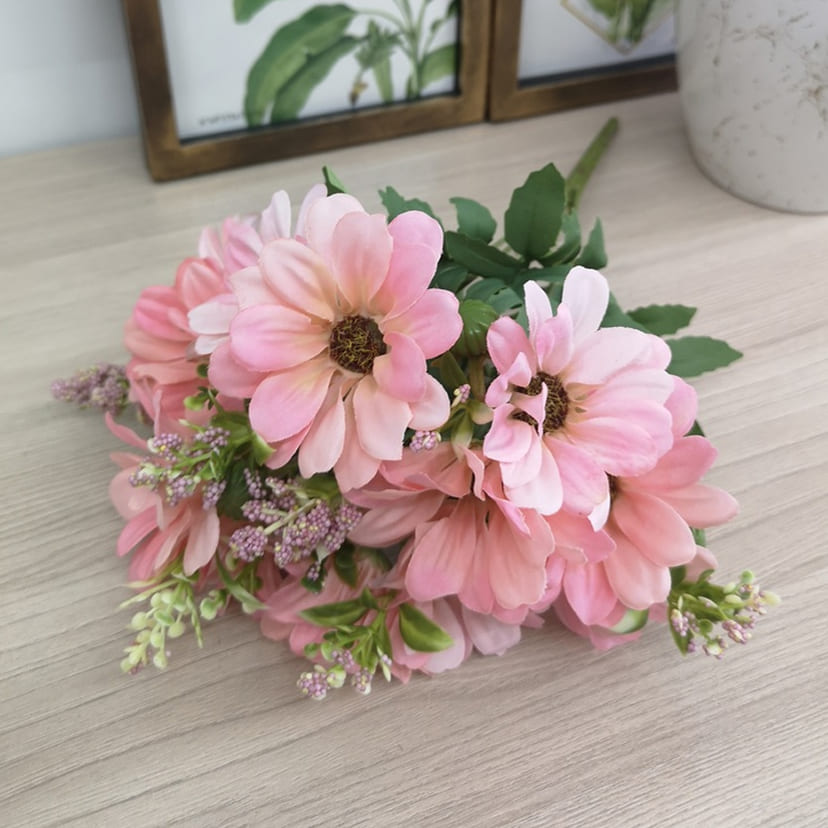 Искусственные цветы в Тихорецке | Цветы искусственные «Ромашки с бутонами», розовые, букет