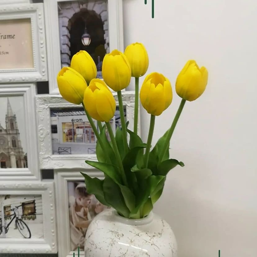 Искусственные цветы в Тихорецке | Цветы искусственные «Тюльпаны», желтые, букет