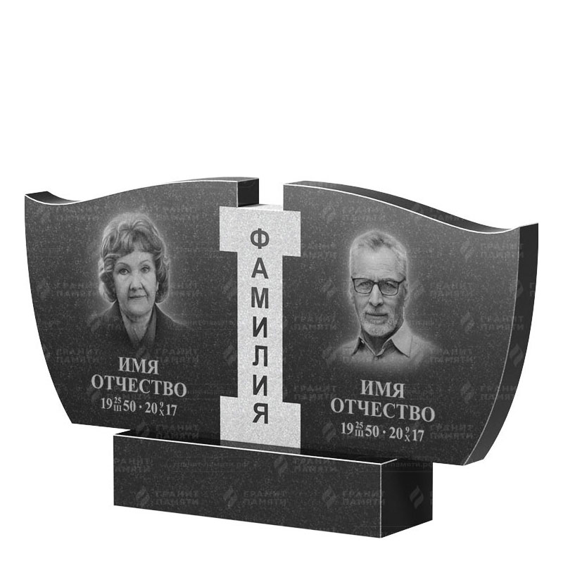 Памятники из гранита двойные в Тихорецке | Двойной гранитный памятник ФГ-138