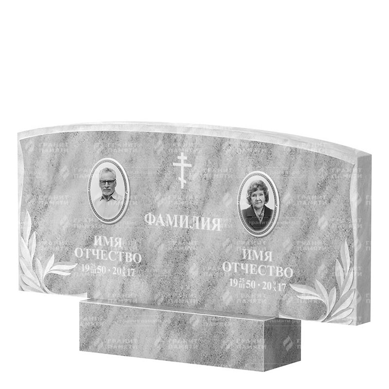 Памятники из мрамора в Тихорецке | Двойной мраморный памятник ФМ-135