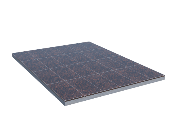 Площадки на могилу в Тихорецке | Площадка с облицовкой Дымовским гранитом