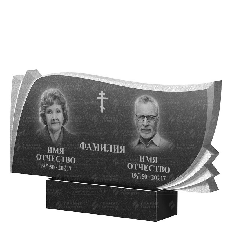 Гранитные памятники в Тихорецке | Двойной гранитный памятник ФГ-265