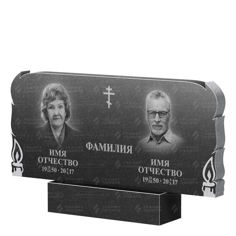 Памятники из гранита двойные в Тихорецке | Двойной гранитный памятник ФГ-133