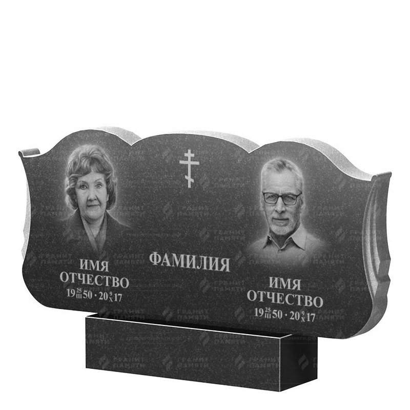 Гранитные памятники в Тихорецке | Двойной гранитный памятник ФГ-261