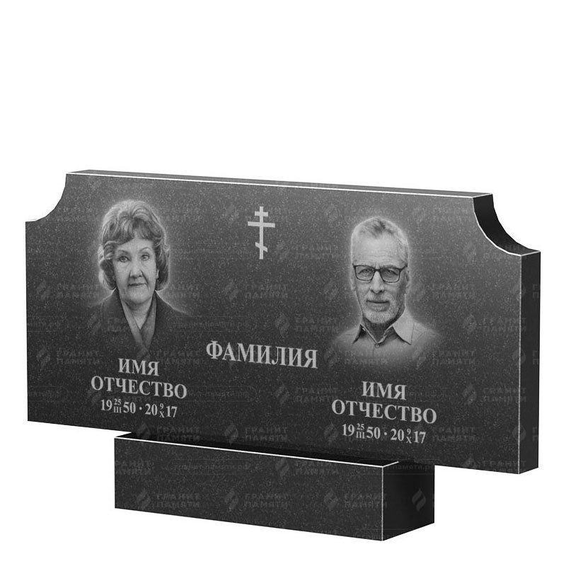 Памятники из гранита двойные в Тихорецке | Двойной гранитный памятник ФГ-253