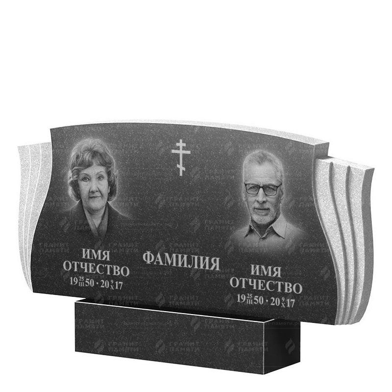 Гранитные памятники в Тихорецке | Двойной гранитный памятник ФГ-264