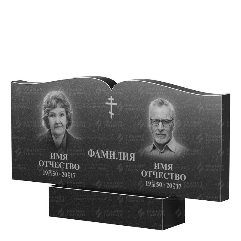 Гранитные памятники в Тихорецке | Двойной гранитный памятник ФГ-259