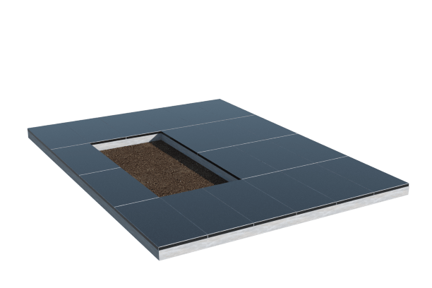 Площадки на могилу в Тихорецке | Площадка с облицовкой гранитом Габбро (под цветник)