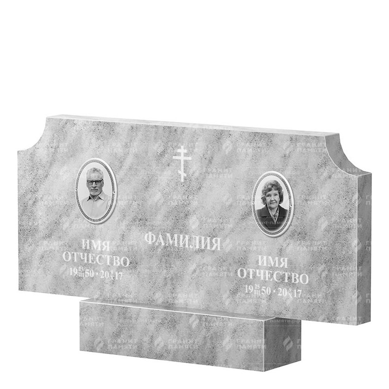 Памятники из мрамора в Тихорецке | Двойной мраморный памятник ФМ-253