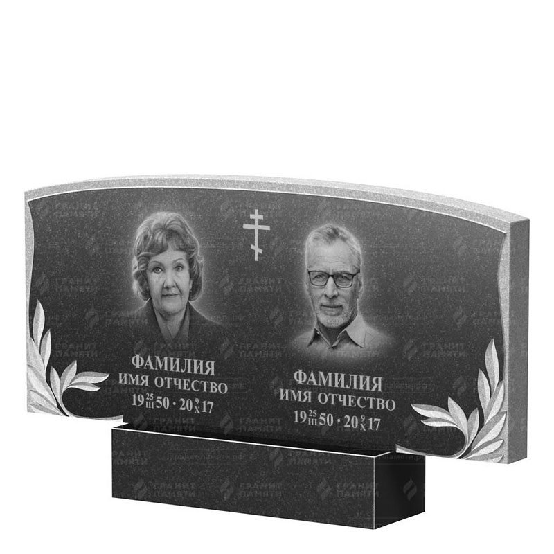 Памятники из гранита двойные в Тихорецке | Двойной гранитный памятник ФГ-135