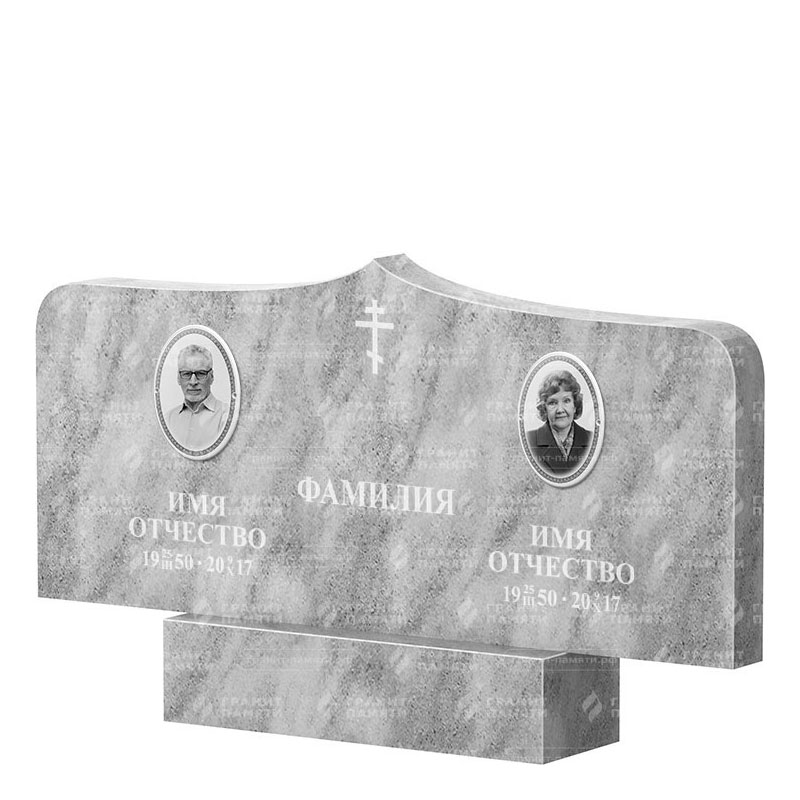Памятники из мрамора в Тихорецке | Двойной мраморный памятник ФМ-260