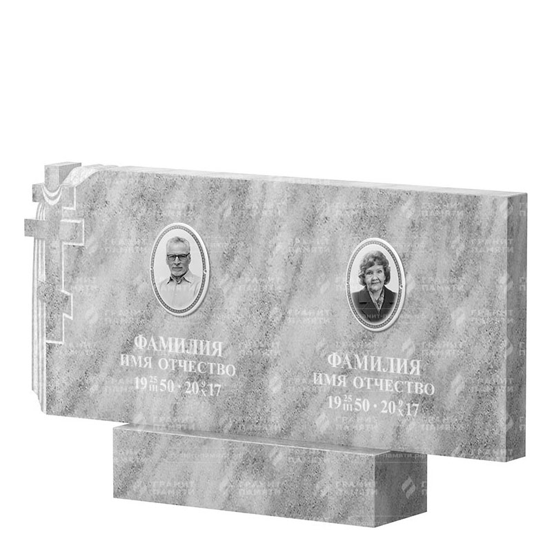Памятники из мрамора в Тихорецке | Двойной мраморный памятник ФМ-139