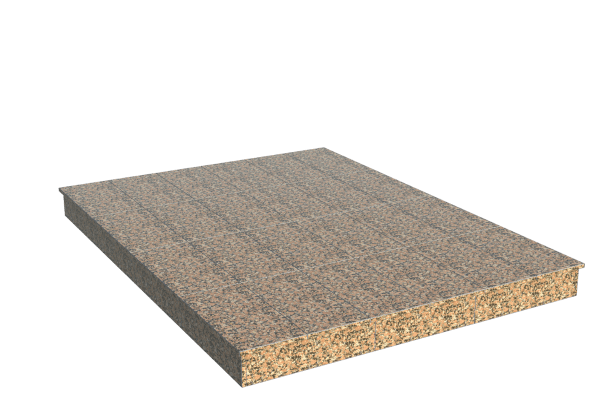 Площадки на могилу в Тихорецке | Площадка с вертикальной (15 см) облицовкой Южно-султаевским гранитом