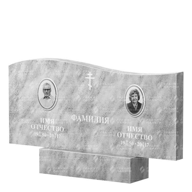 Памятники из мрамора в Тихорецке | Двойной мраморный памятник ФМ-255