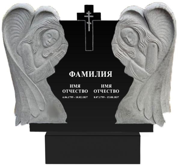 Памятники с ангелом на могилу в Тихорецке | Гранитный памятник Ангел №1
