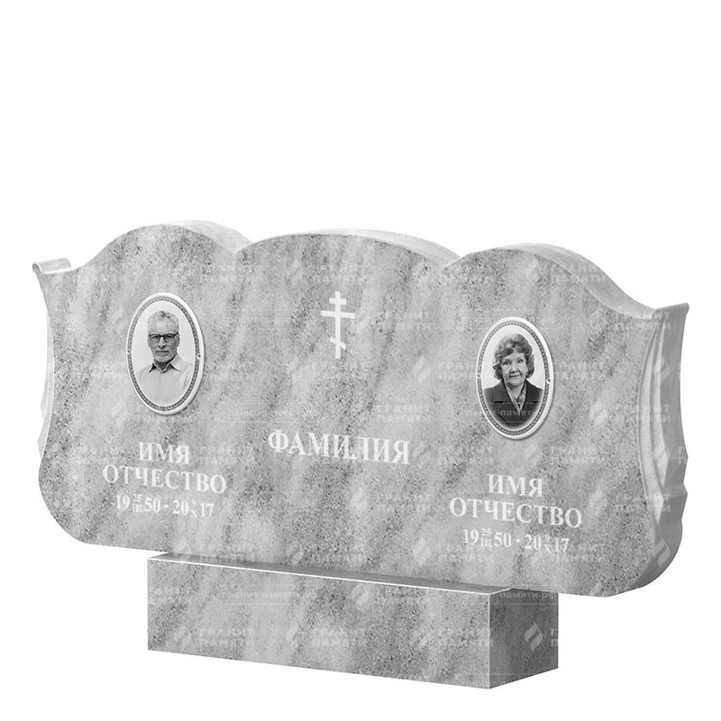 Памятники из мрамора в Тихорецке | Двойной мраморный памятник ФМ-261