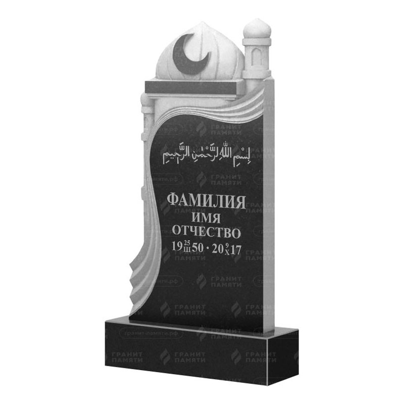 Мусульманские памятники на могилу в Тихорецке | Гранитный памятник ФГ-228