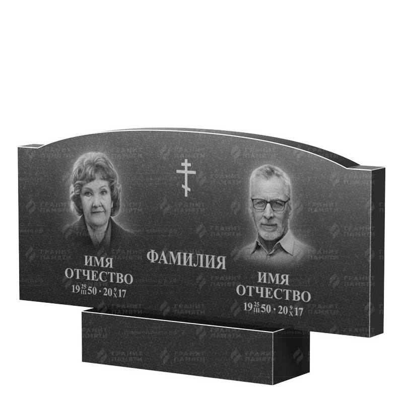 Гранитные памятники в Тихорецке | Двойной гранитный памятник ФГ-257