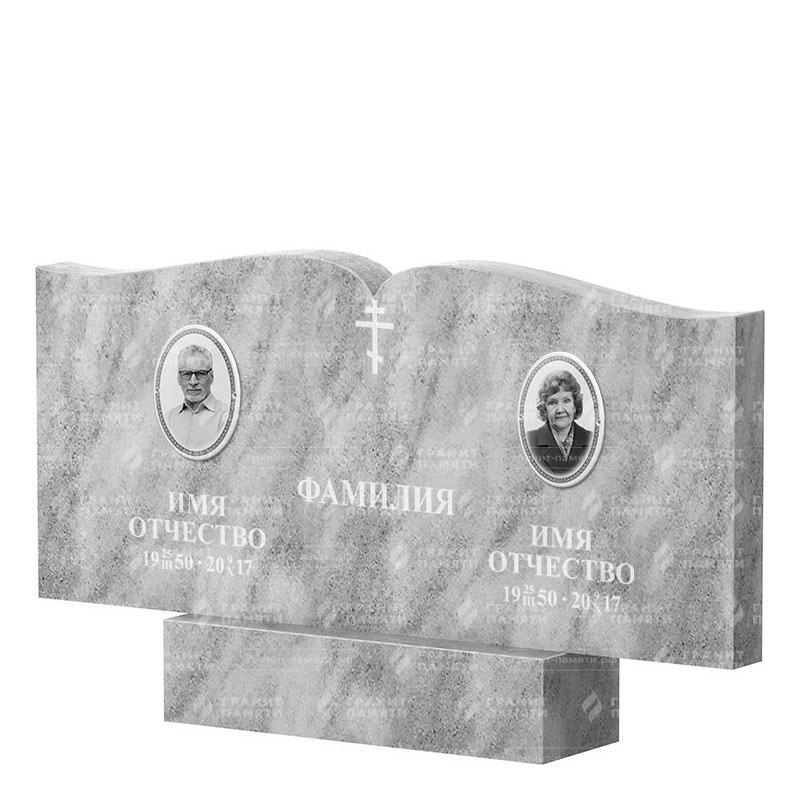 Памятники из мрамора в Тихорецке | Двойной мраморный памятник ФМ-259