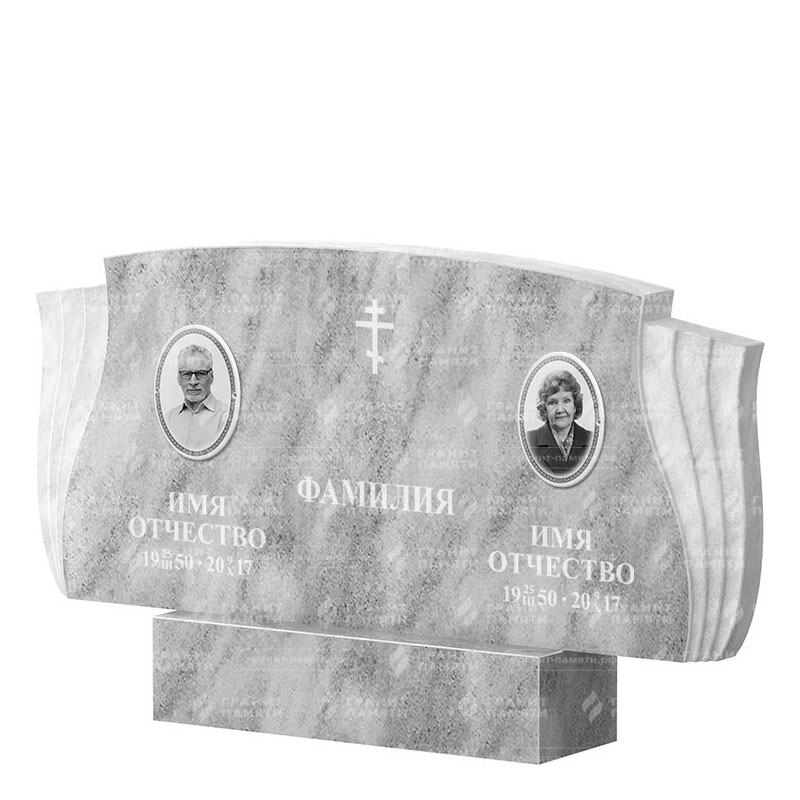 Памятники из мрамора в Тихорецке | Двойной мраморный памятник ФМ-264