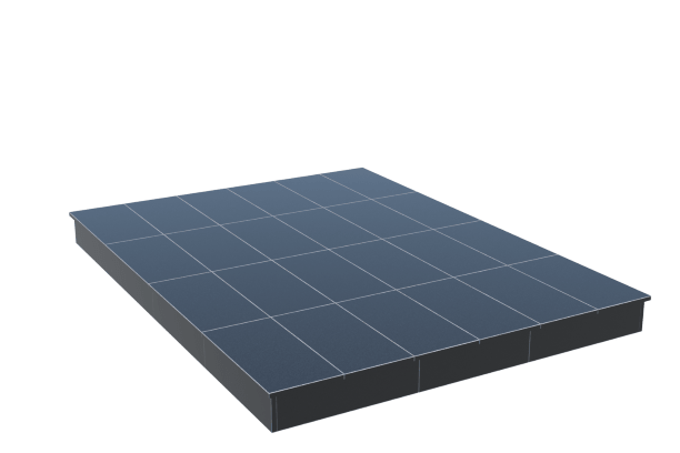 Площадки на могилу в Тихорецке | Площадка с вертикальной (15 см) облицовкой гранитом Габбро