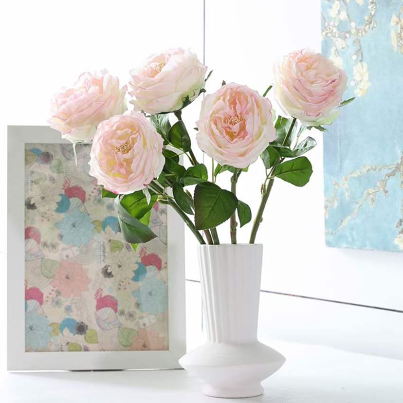 Искусственные цветы в Тихорецке | Цветок искусственный «Роза пионовидная», молочно-розовая, одиночный