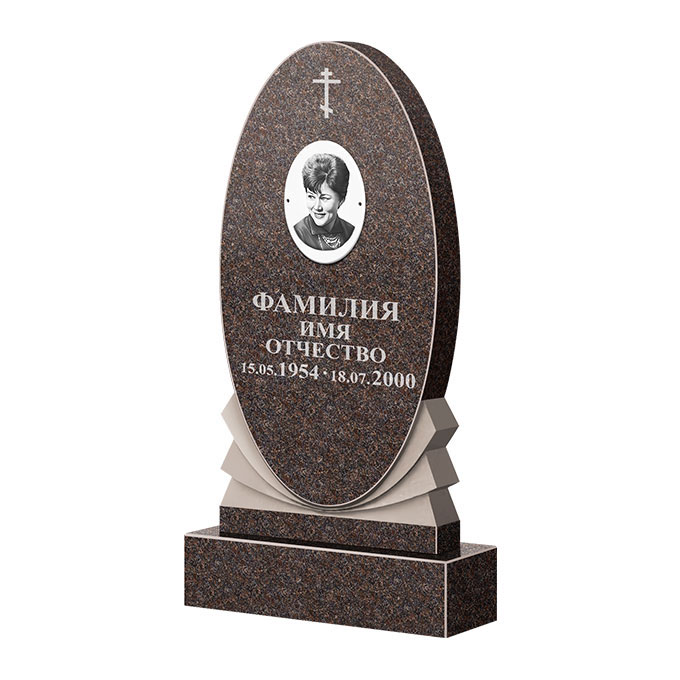 Памятники из цветного гранита в Тихорецке | Памятник из гранита Карел Brown ФГЦ-068
