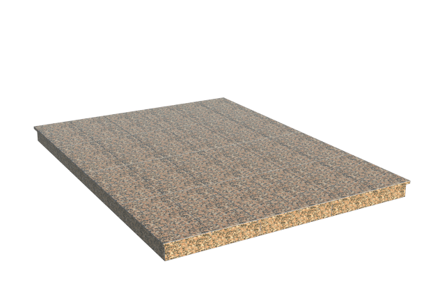 Площадки на могилу в Тихорецке | Площадка с вертикальной (10 см) облицовкой Южно-султаевским гранитом