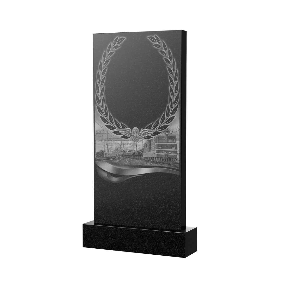 Гравировка на памятник в Тихорецке | Художественное оформление на гранитную стелу, рисунок ВХО-054