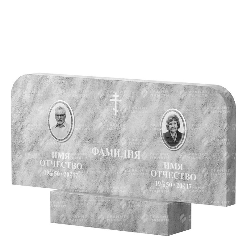 Памятники из мрамора в Тихорецке | Двойной мраморный памятник ФМ-254