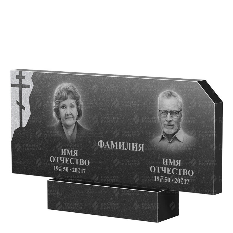 Памятники из гранита двойные в Тихорецке | Двойной гранитный памятник ФГ-134