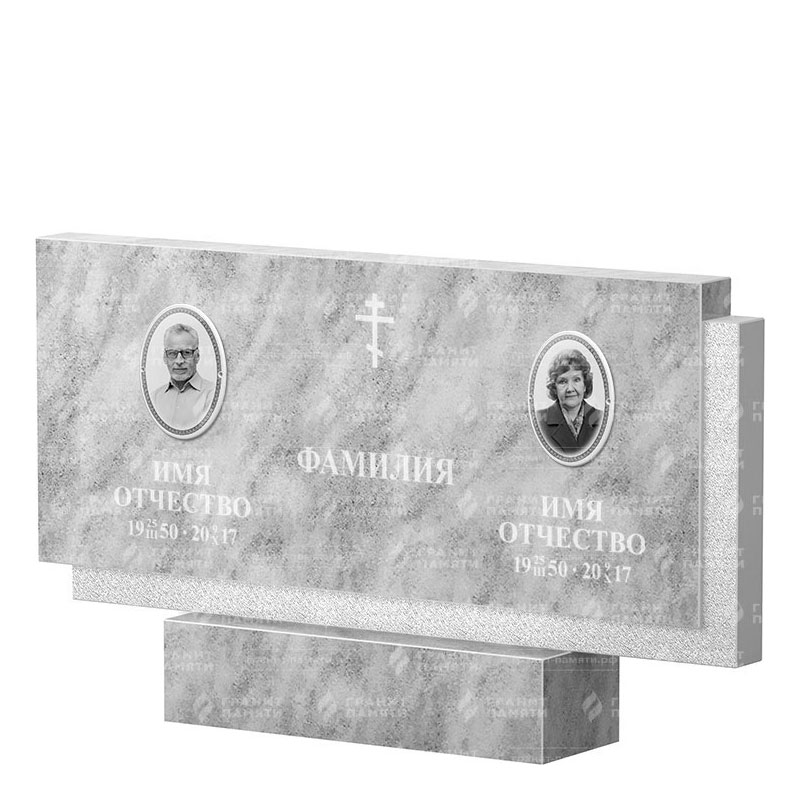 Памятники из мрамора в Тихорецке | Двойной мраморный памятник ФМ-132